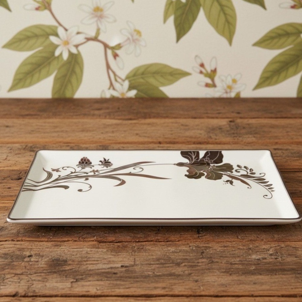 Mikasa Cocoa Blossom SL170 Rectangular Serving Tray